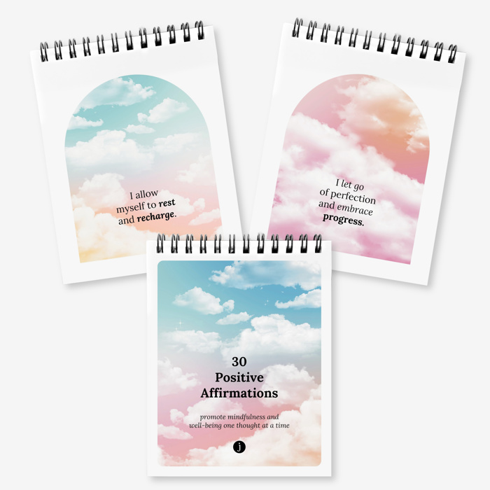 30 Pg Positive Affirmation Flip Book | Wellness, Motherhood, Workplace Themes | Pocket Size 