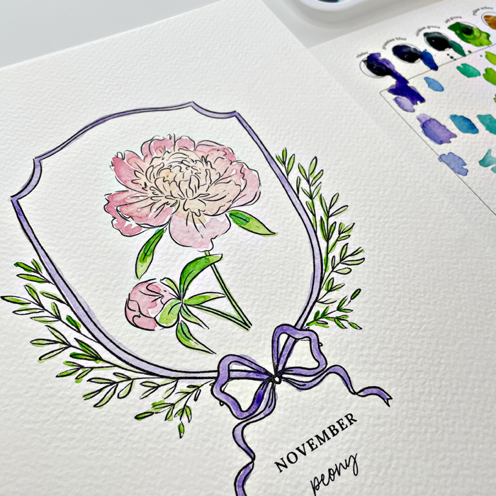 Birth Flower Watercolor Paint Kit | Just Add Water 