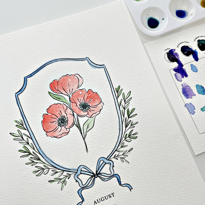 Birth Flower Watercolor Paint Kit | Just Add Water 