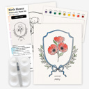  Birth Flower Watercolor Paint Kit | Just Add Water 