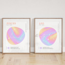  Zodiac Prints | Bright Cosmic Horoscope Unframed Art