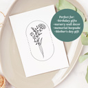  BOGO Birth Flower Simple Line Art Print | 27 Options