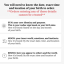  Personalized Big 3 Astrology Art Print with a Custom Sun, Moon & Rising Zodiac Chart