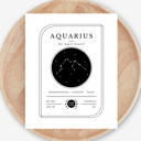  Zodiac Prints | Black & White Horoscope Unframed Art