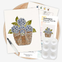  Hydrangea Basket Watercolor Paint Kit | All In One Art Gift Set