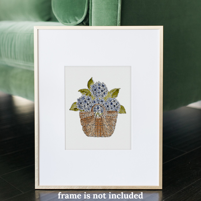 Hydrangea Basket Watercolor Paint Kit | All In One Art Gift Set