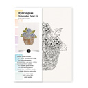  Hydrangea Basket Watercolor Paint Kit | All In One Art Gift Set
