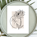  Personalized Birth Flower Print | Unframed Antique Style Accent Art