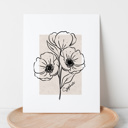  Personalized Birth Flower Print | Unframed Antique Style Accent Art