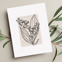  Personalized Birth Flower Print | Unframed Antique Style Accent Art