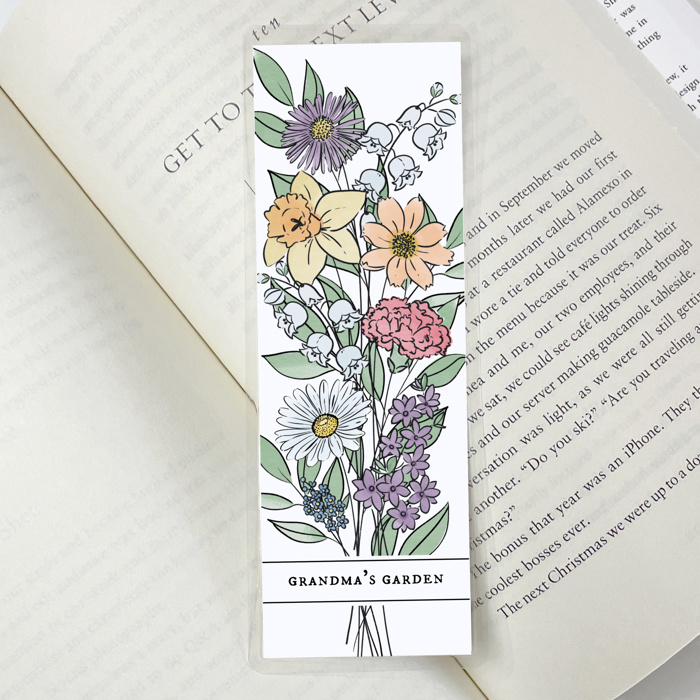 Birth Flower Bookmark Up to 8 Flowers | Laminated Page Marker