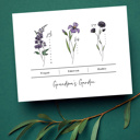 Birth Flower Bunch Print | Up to 6 Flowers