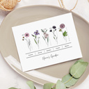  Birth Flower Bunch Print | Up to 6 Flowers