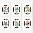  6 Birth Flower Cards 5X7" + Envelopes | Pick Your Pack