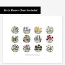  Birth Flower Garden Art Print | Up to 12 Flowers