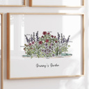  Birth Flower Garden Art Print | Up to 12 Flowers