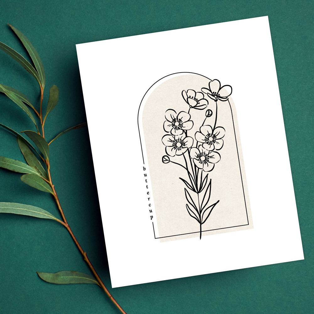 Hand Illustrated Floral Prints | 42 Flower Options