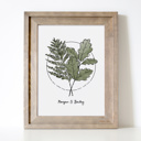  Couples Birth Tree Art Print | Unframed Wedding Anniversary Gift