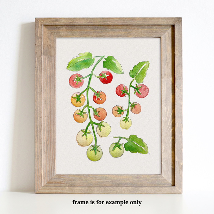 Cherry Tomato Vine Watercolor Paint Kit | All In One Art Set 