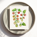  Cherry Tomato Vine Watercolor Paint Kit | All In One Art Set 