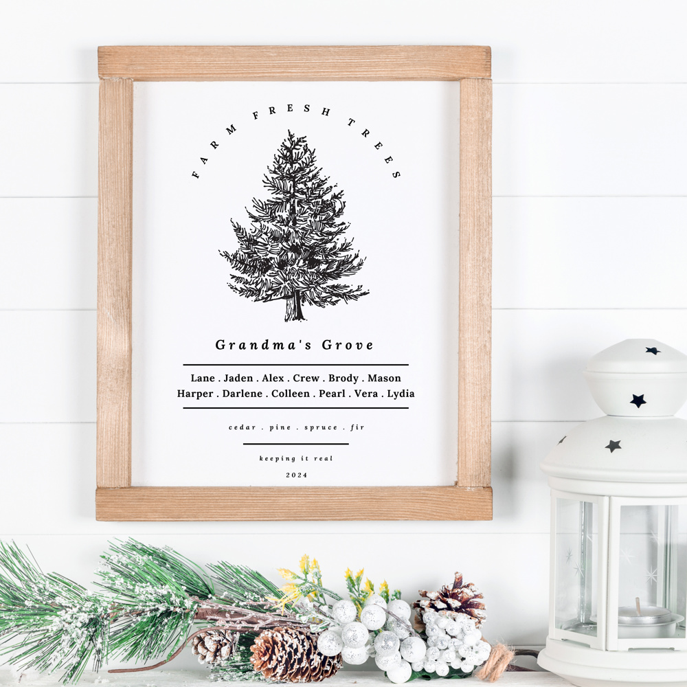 Custom Family Tree Farm Print | Up to 25 Names