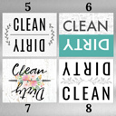  Clean or Dirty Flip Dishwasher Magnet Sign | 4.25X5.5"