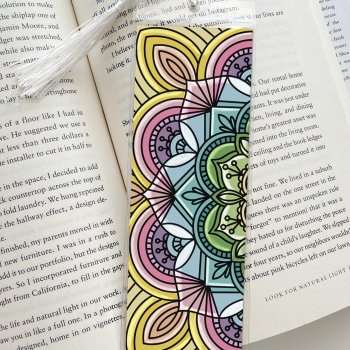 8 Pk Coloring Bookmarks + 2 Protective Vinyl Sleeves