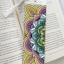  8 Pk Coloring Bookmarks + 2 Protective Vinyl Sleeves