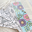 8 Pk Coloring Bookmarks + 2 Protective Vinyl Sleeves