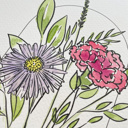  Hand Painted Couples Birth Flower Bouquet | Personalized Watercolor Wedding Gift