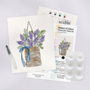  Basket of Lilacs Watercolor Paint Kit | All In One Art Set