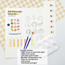  Fall Themed DIY Paint Kit | 8X10" Pre Sketched Image Brush Paints Mixing Palette, Just Add Water | Single, Couples, Group Packs for a Fun Paint Party