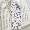  8 Pk Fall Coloring Bookmarks + 2 Protective Vinyl Sleeves with Tassels 