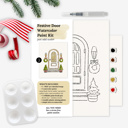  Festive Door Watercolor Paint Kit | Pre Sketched Art Kits in Bulk for Paint Party 