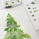  You Pick Winter Holiday Watercolor Kits 11 Options | Pre-Sketched Christmas Art Sets