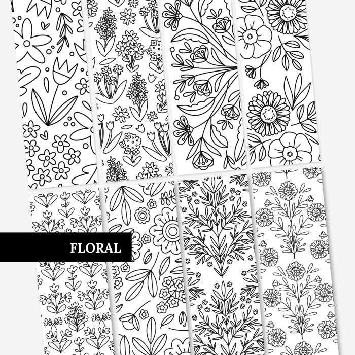 8 Pk Coloring Bookmarks + 2 Protective Vinyl Sleeves