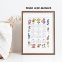  2025 At A Glance Calendar Prints | 12 Floral Options