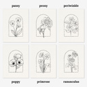  3 Pk All In One Watercolor Paint Kit | 8X10" Floral Outline 45 Options