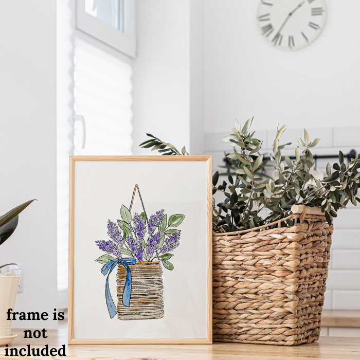 Basket of Lilacs Watercolor Paint Kit | All In One Art Set