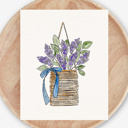  Basket of Lilacs Watercolor Paint Kit | All In One Art Set