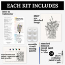  Basket of Lilacs Watercolor Paint Kit | All In One Art Set