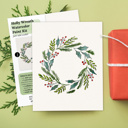  Holly Wreath Watercolor Paint Kit | Art Sets in Bulk for Paint Party