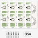 8 Paint Kits Holly Wreath Watercolor Paint Kit | Art Sets in Bulk for Paint Party