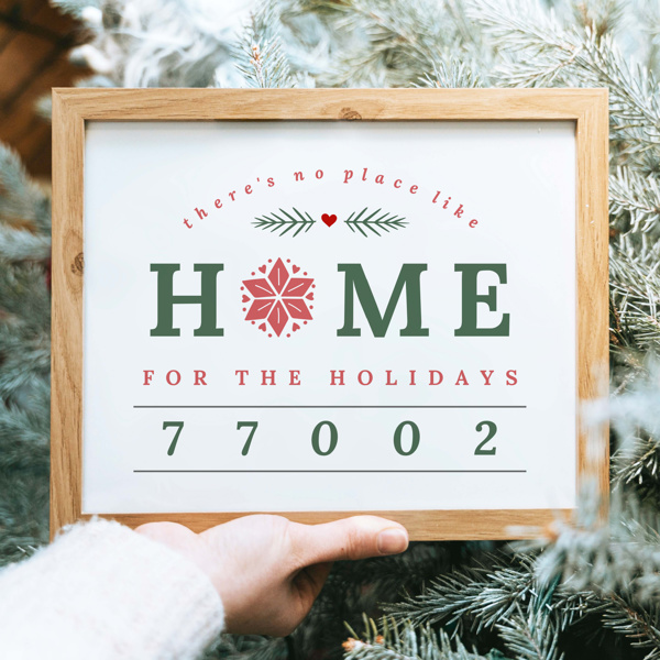 There's No Place Like Home for the Holidays | Personalized Print