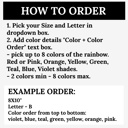  Hand Painted Rainbow Letter Art Print | Custom Initial Wildflower Monogram 