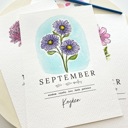  Hand Painted Birth Flower Personalized Name | Watercolor Floral Art