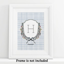  Custom Initial & Name Art Print | Personalized Monogram Wall Decor | 5 Color Options