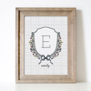  Custom Initial & Name Art Print | Personalized Monogram Wall Decor | 5 Color Options