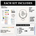  Birth Flower Watercolor Paint Kit | Just Add Water 