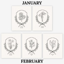  Birth Flower Watercolor Paint Kit | Just Add Water 